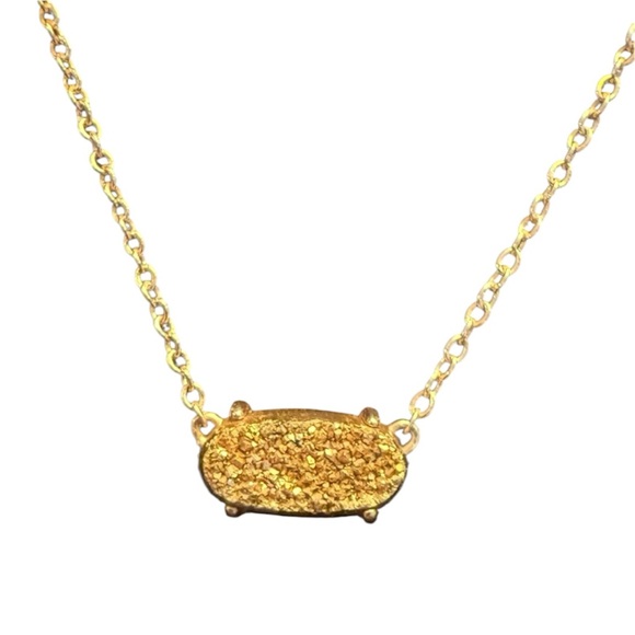 Kendra Scott Jewelry - Vintage Y2K KENDRA SCOTT Rose Gold Pendant Necklace Rose Gold Drusy 17”
